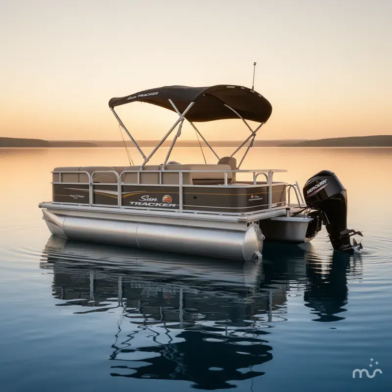 Slide: The Image of Sun Tracker Party Barge 18 DLX 2025 - 1
