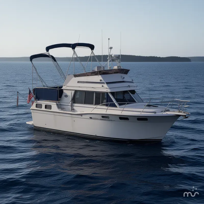 Slide: The Image of Carver 32 Aft Cabin 1991 - 0