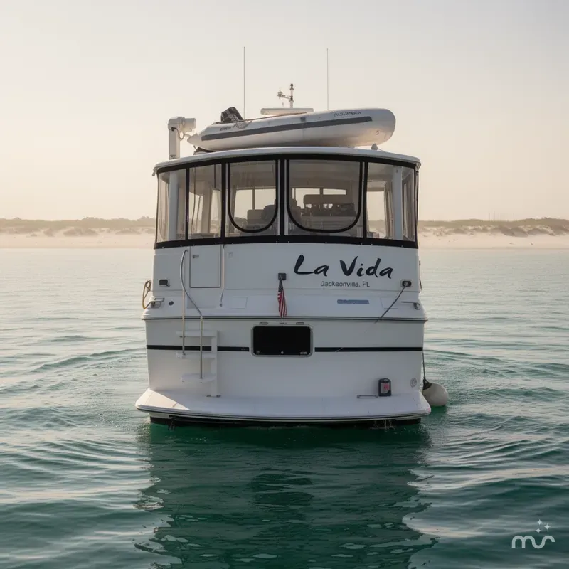 Slide: The Image of Carver 440 Aft Cabin Motor Yacht 1993 - 2