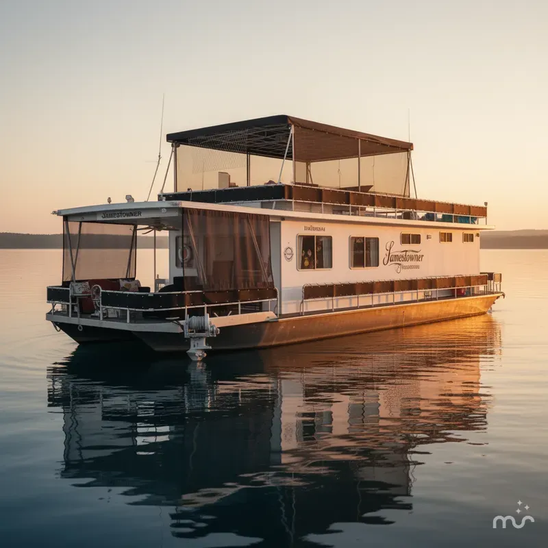 Slide: The Image of Jamestowner Houseboat 1988 - 0