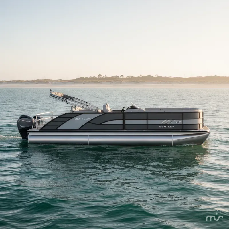 Slide: The Image of Bentley Pontoons Elite 253 Swingback Dual Captain Full Tube 2025 - 0