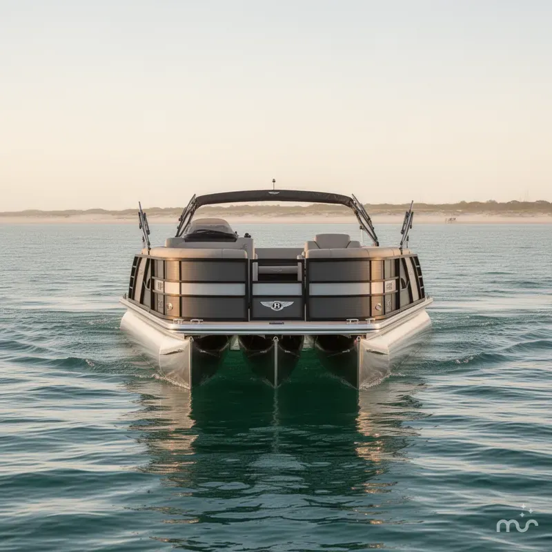 Slide: The Image of Bentley Pontoons Elite 253 Swingback Dual Captain Full Tube 2025 - 1