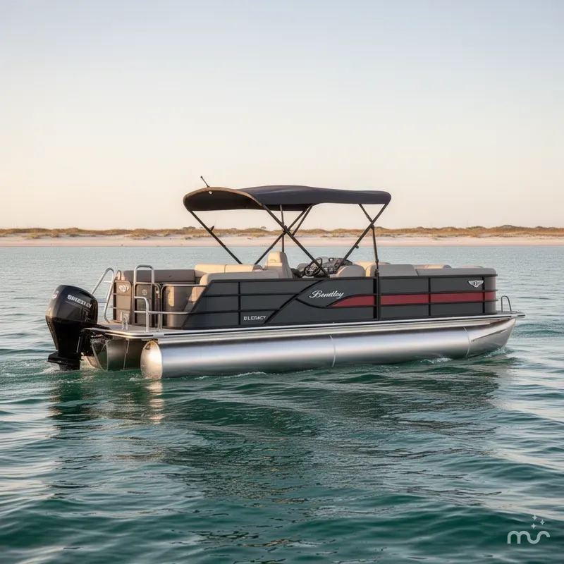 Slide: The Image of Bentley Pontoons Legacy 243 Swingback 3/4 Tube 2025 - 0