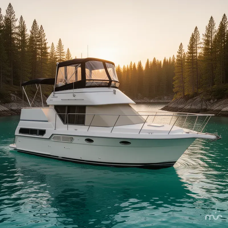 Slide: The Image of Carver Yachts 325 Aft Cabin Motor Yacht 1995 - 2