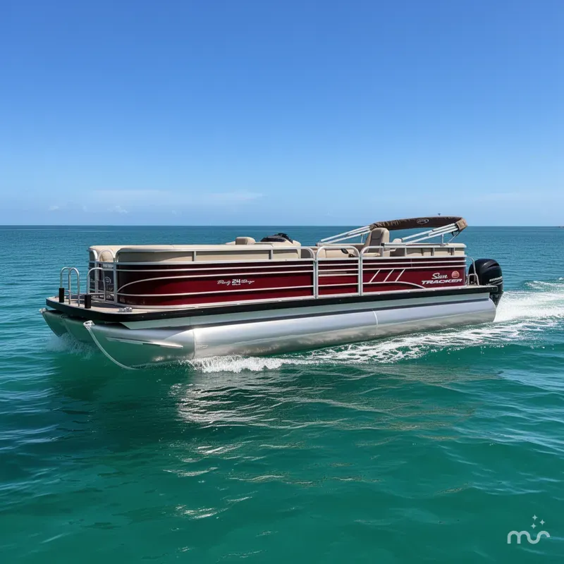 Slide: The Image of Sun Tracker Party Barge 24 DLX 2024 - 1