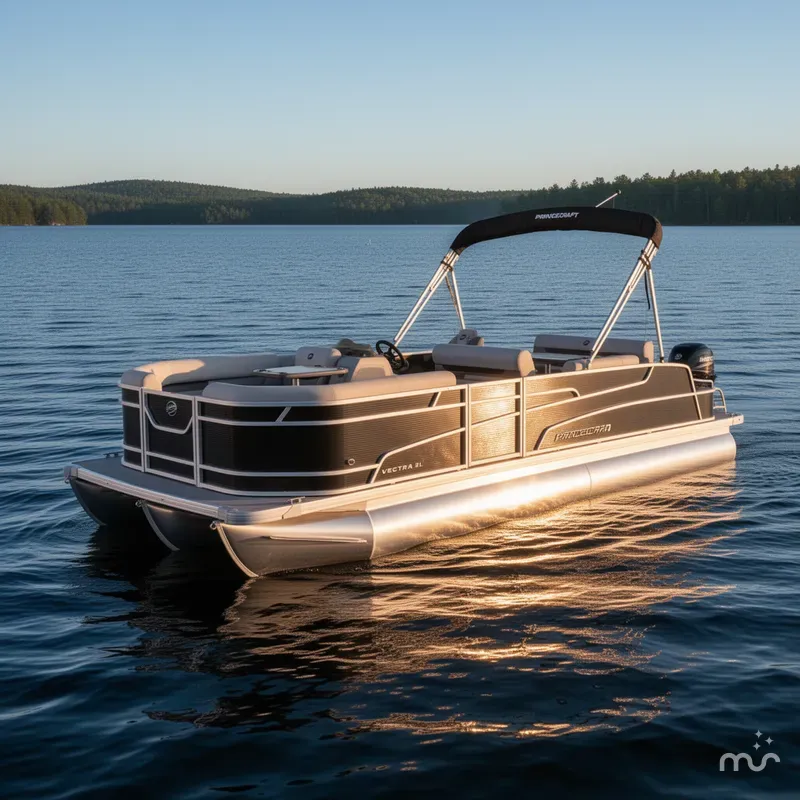 Slide: The Image of Princecraft Vectra 21 RL Dinette Swingback Pontoon & Mercury 4 2025 - 2