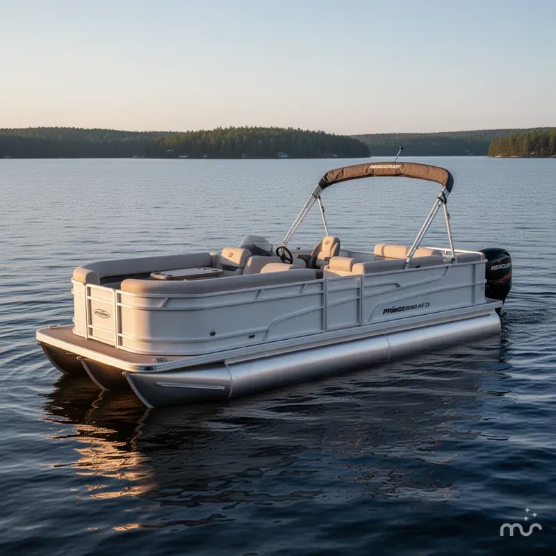 Slide: The Image of Princecraft Vectra 21 Cruise Lounge Pontoon & Mercury 4-Stroke 2025 - 1