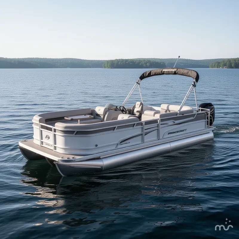 Slide: The Image of Princecraft Vectra 21 Cruise Lounge Pontoon & Mercury 4-Stroke 2025 - 2