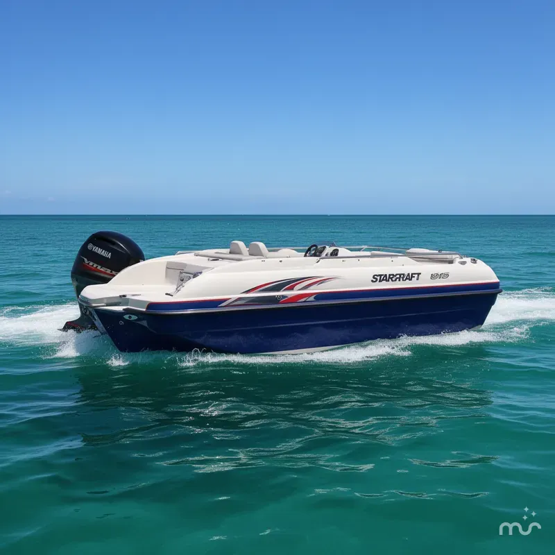 Slide: The Image of Starcraft 1915 Deck Boat 2019 - 0