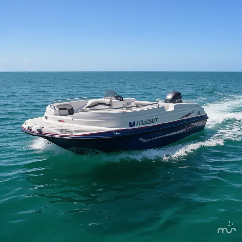 Slide: The Image of Starcraft 1915 Deck Boat 2019 - 1