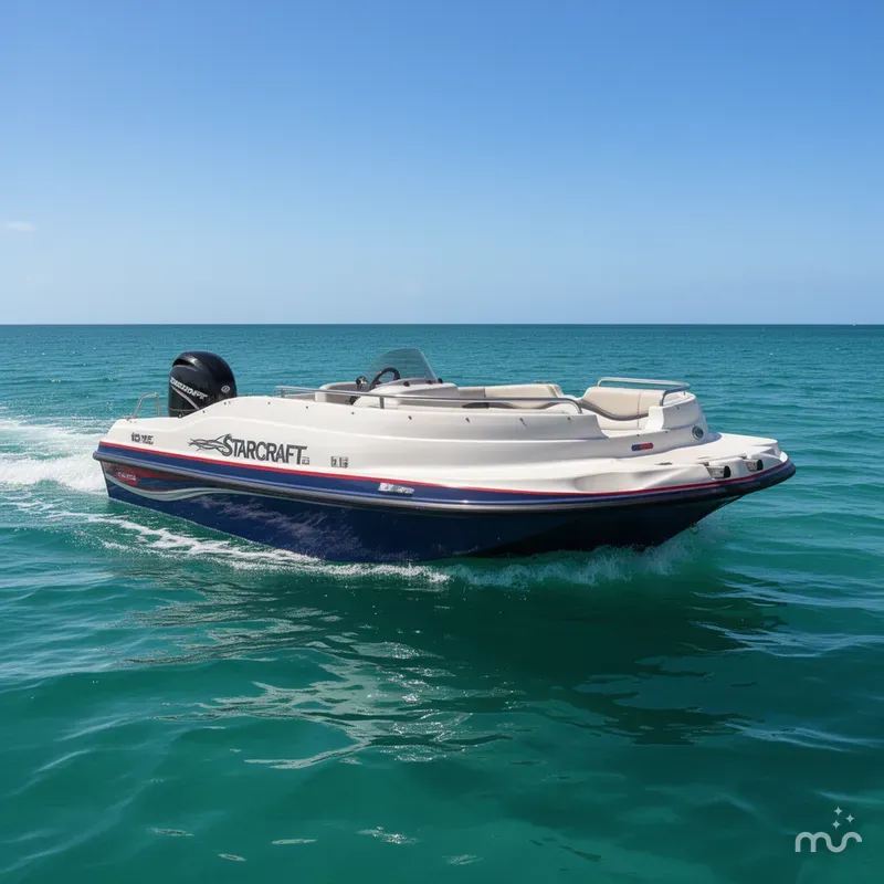 Slide: The Image of Starcraft 1915 Deck Boat 2019 - 2