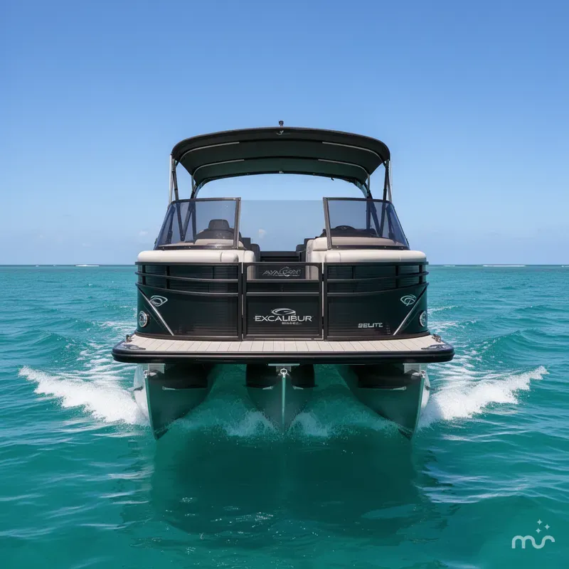 Slide: The Image of Avalon Excalibur Elite Windshield 27 FT 2025 - 2