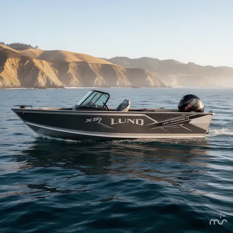 Slide: The Image of Lund 1875 Crossover XS w/ 150HP Mercury Pro XS! 2025 - 1