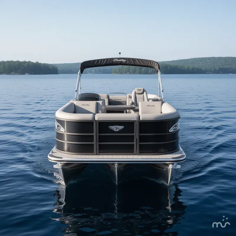 Slide: The Image of Bentley Pontoons Legacy 220 Navigator Quad Lounge & Honda 4-Stroke 2025 - 1