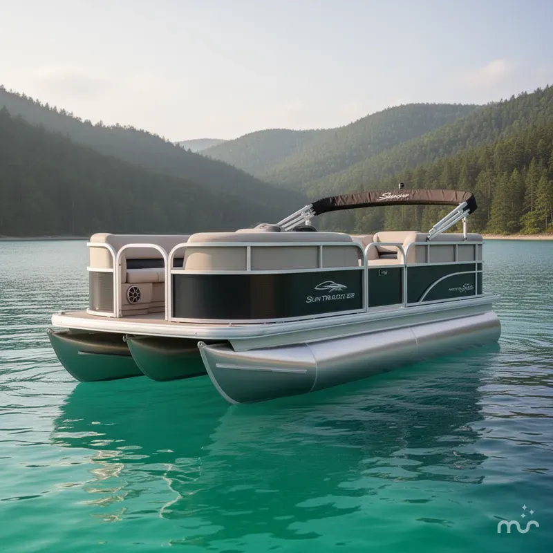 Slide: The Image of Sun Tracker Party Barge 16 DLX 2025 - 2