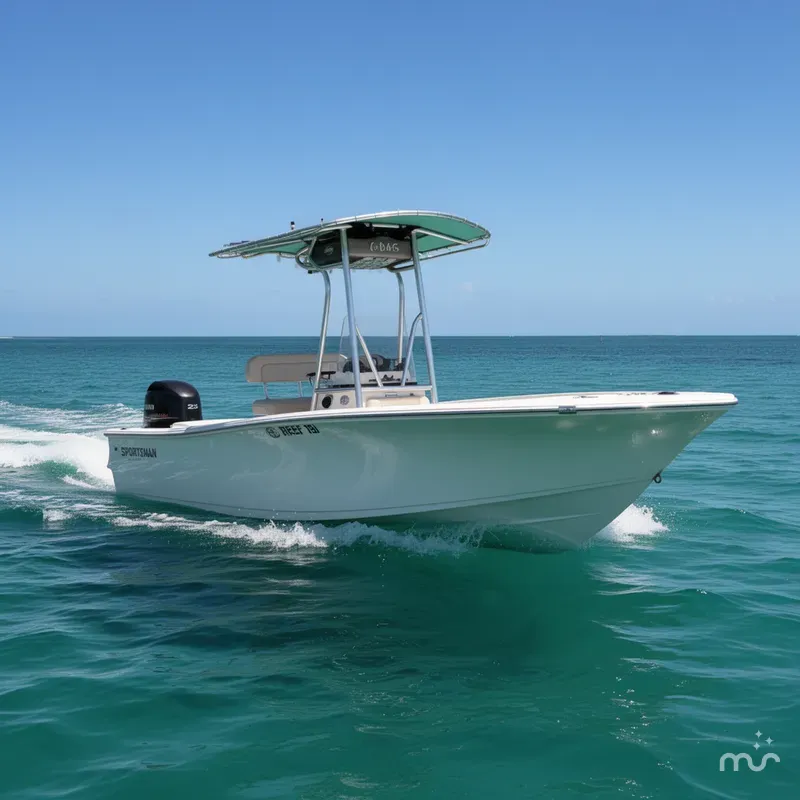 Slide: The Image of Sportsman Island Reef 19 Center Console 2016 - 0