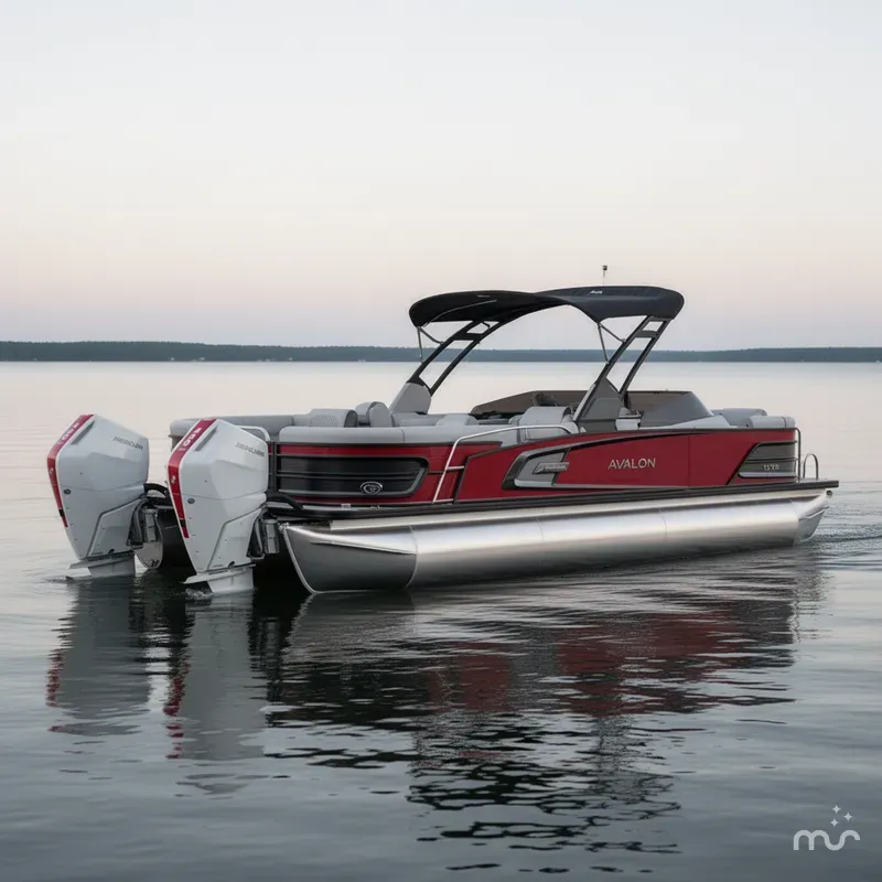 Slide: The Image of Avalon Excalibur LTD 25' Quad Lounge Windshield - Triple 2025 - 0