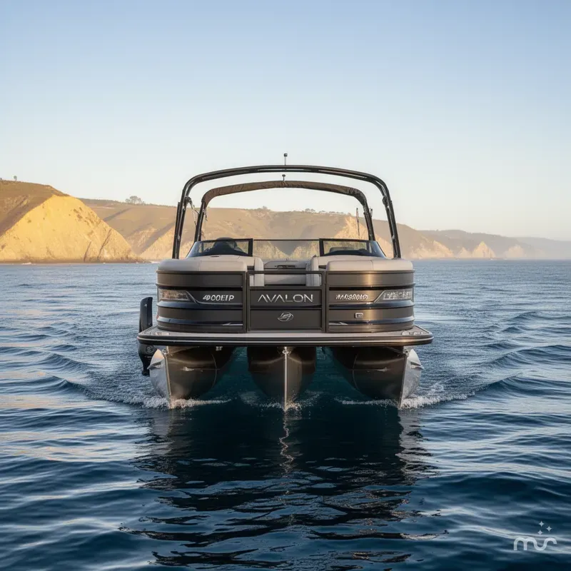 Slide: The Image of Avalon 27' Excalibur LTD Elite Windshield w/ Twin 400HP Mercury V10's & JOYSTICK CONTROLS! 2025 - 3