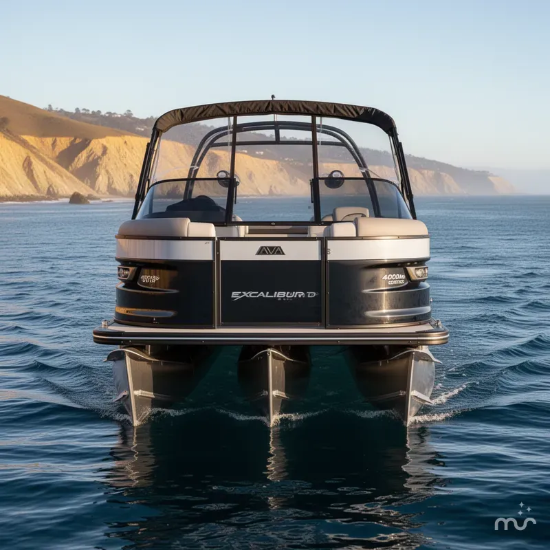 Slide: The Image of Avalon 27' Excalibur LTD Elite Windshield w/ Twin 400HP Mercury V10's & JOYSTICK CONTROL! 2026 - 3