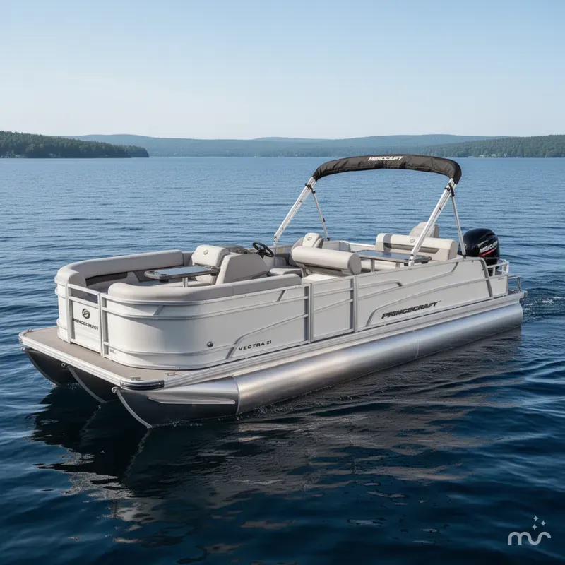 Slide: The Image of Princecraft Vectra 21 RL Dinette Swingback Pontoon & Mercury 4 2025 - 0