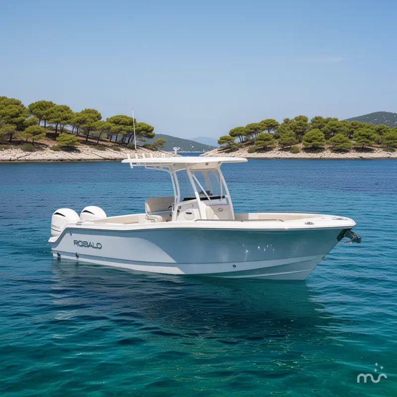 Slide: The Image of Robalo R250 Center Console 2025 - 2