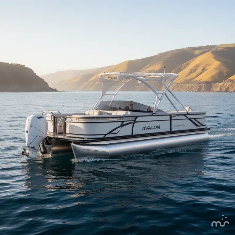 Slide: The Image of Avalon 27' Catalina Platinum Elite Windshield w/ 400HP Mercury V10! 2025 - 0