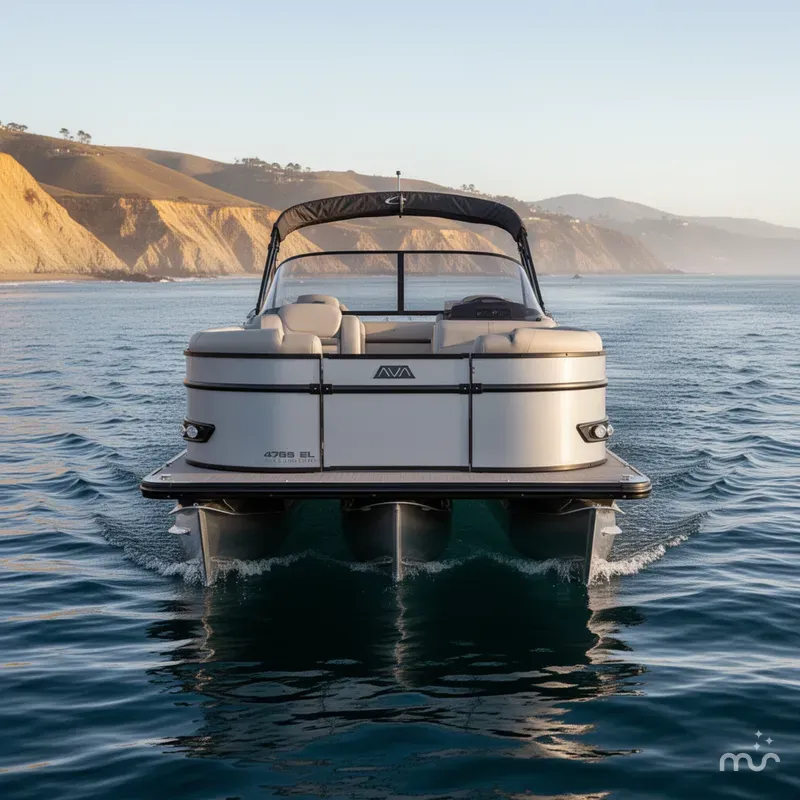 Slide: The Image of Avalon 27' Catalina Platinum Elite Windshield w/ 400HP Mercury V10! 2025 - 2