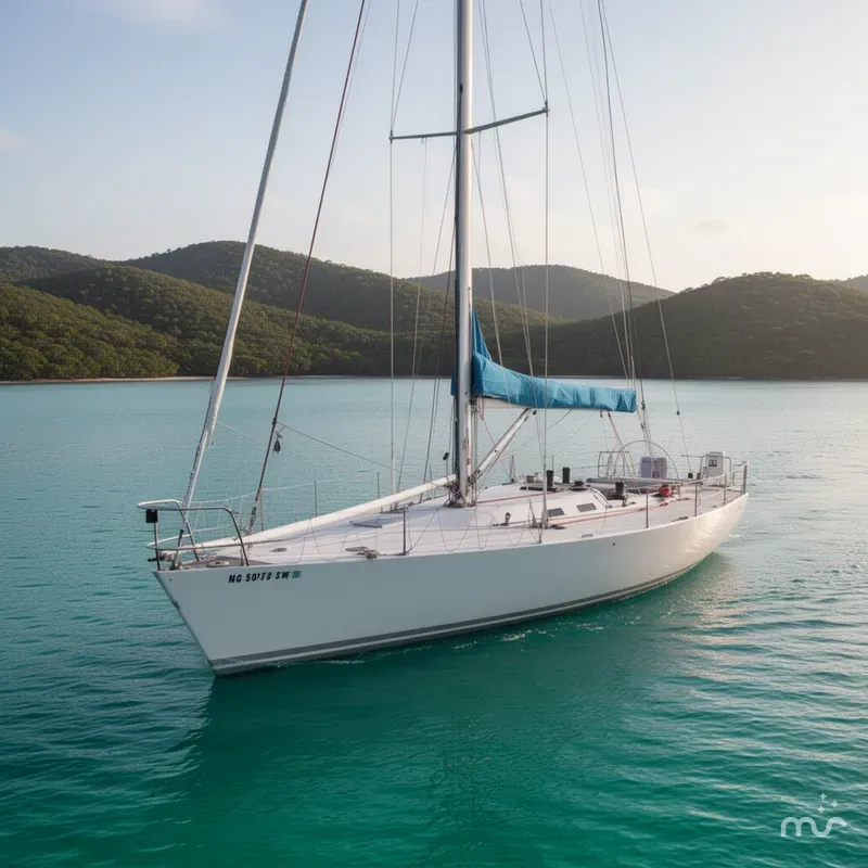 Slide: The Image of Nelson Marek IOR 50 Racing Sailboat 1990 - 2