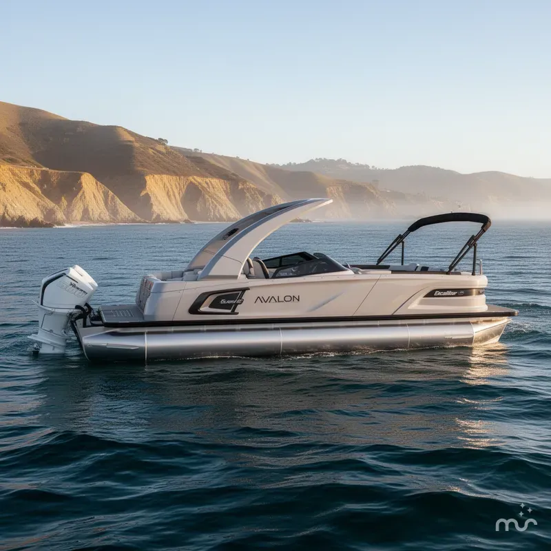 Slide: The Image of Avalon Carbon Series Excalibur - 27 FT Elite Windshield w/ Twin 500HP Mercury's! 2025 - 0