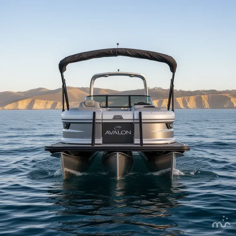 Slide: The Image of Avalon Carbon Series Excalibur - 27 FT Elite Windshield w/ Twin 500HP Mercury's! 2025 - 1
