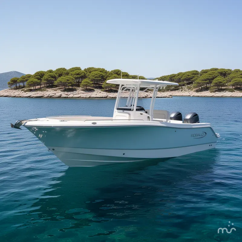 Slide: The Image of Robalo R230 Center Console 2025 - 2