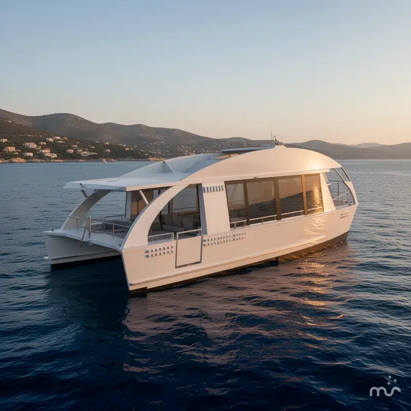 Slide: The Image of Smoky Mountain Asymmetrical foil assisted catamaran 2023 - 2