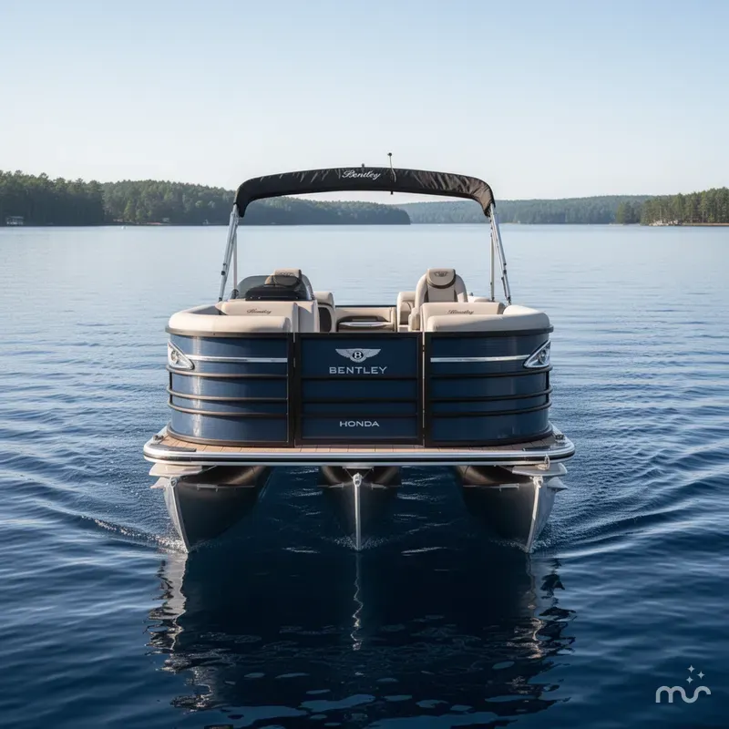 Slide: The Image of Bentley Pontoons Legacy 223 QSB Swingback Tritoon & Honda 4-Stroke 2025 - 1