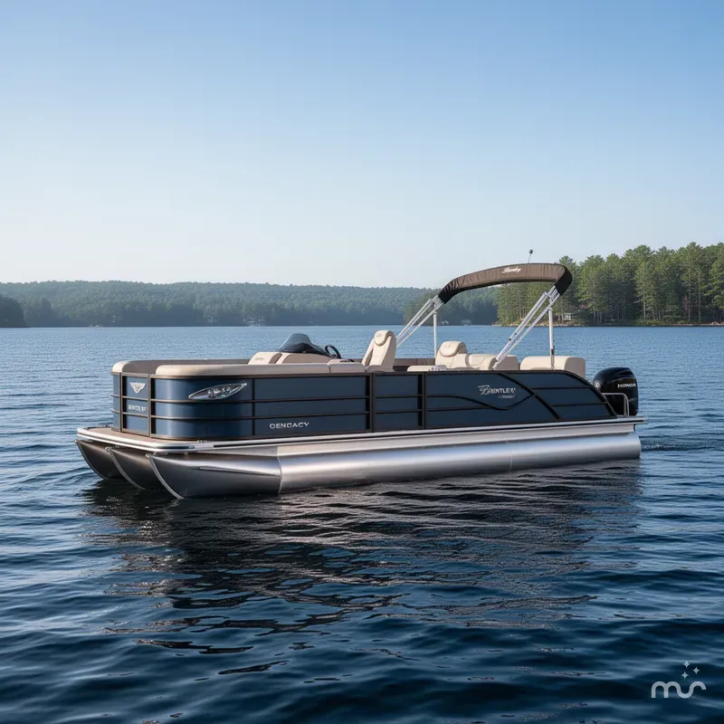 Slide: The Image of Bentley Pontoons Legacy 223 QSB Swingback Tritoon & Honda 4-Stroke 2025 - 2