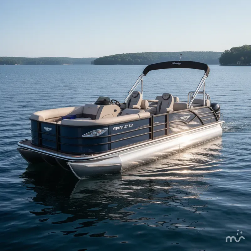 Slide: The Image of Bentley Pontoons Legacy 220 QSB Swingback & Honda 4-Stroke EFI 2025 - 1