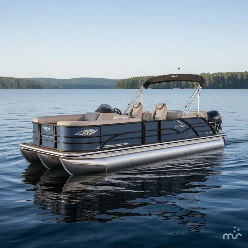 Slide: The Image of Bentley Pontoons Legacy 220 QSB Swingback & Honda 4-Stroke EFI 2025 - 2