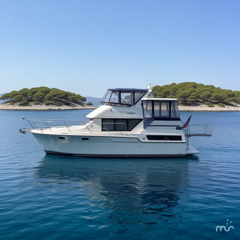 Slide: The Image of Carver Yachts 33 Aft Cabin Motor Yacht 1991 - 2