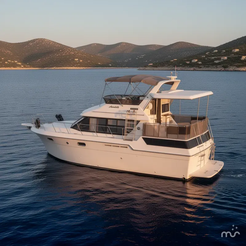 Slide: The Image of Carver Yachts 3807 Aft Cabin Motor Yacht 1989 - 2