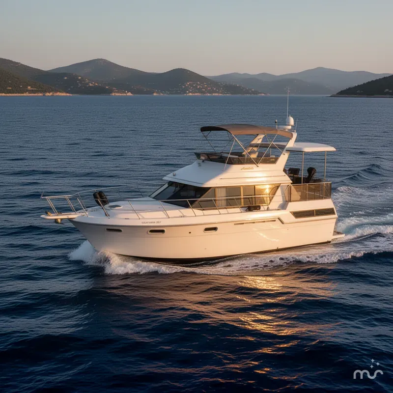 Slide: The Image of Carver Yachts 3807 Aft Cabin Motor Yacht 1989 - 4