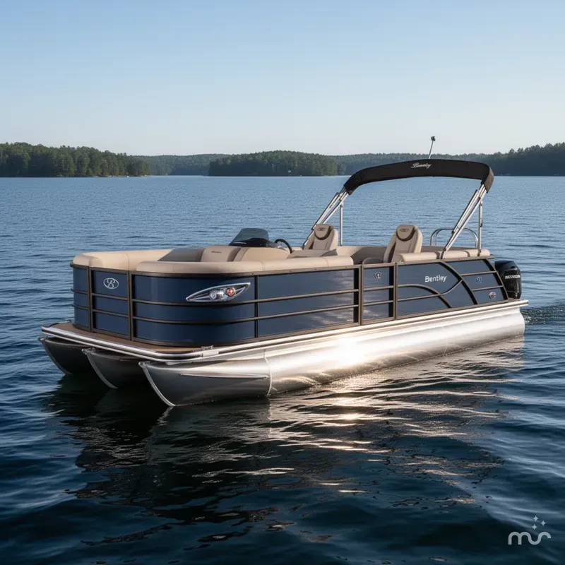 Slide: The Image of Bentley Pontoons Legacy 223 Swingback Tritoon & Honda 4-Stroke EFI 2025 - 2