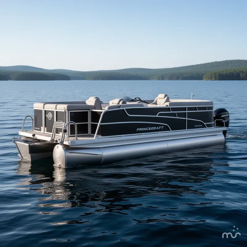 Slide: The Image of Princecraft Vectra 21 Cruise Lounge Pontoon & Mercury 4-Stroke 2025 - 0