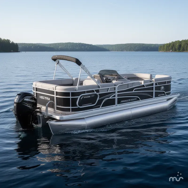 Slide: The Image of Princecraft Vectra 21 Cruise Lounge Pontoon & Mercury 4-Stroke 2025 - 1