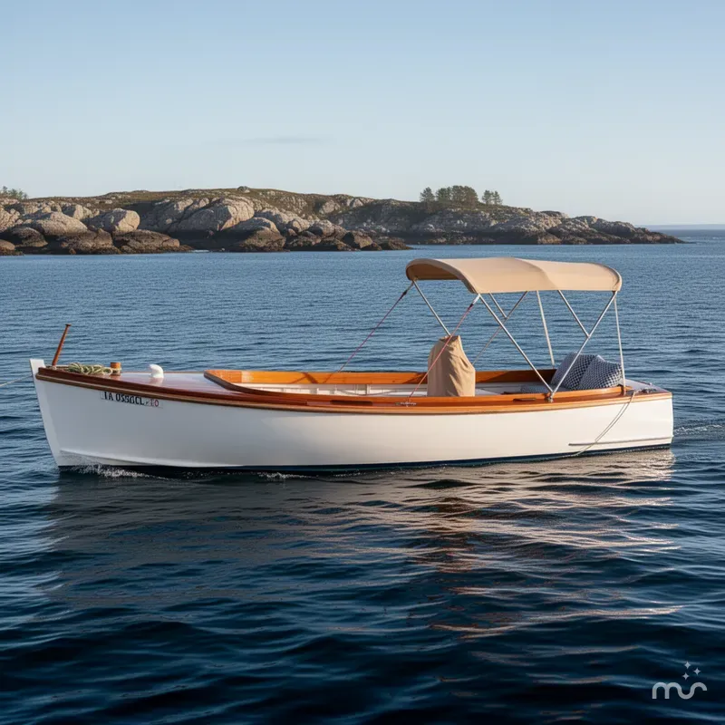 Slide: The Image of Hinckley Yachts Restored Launch 1954 - 2