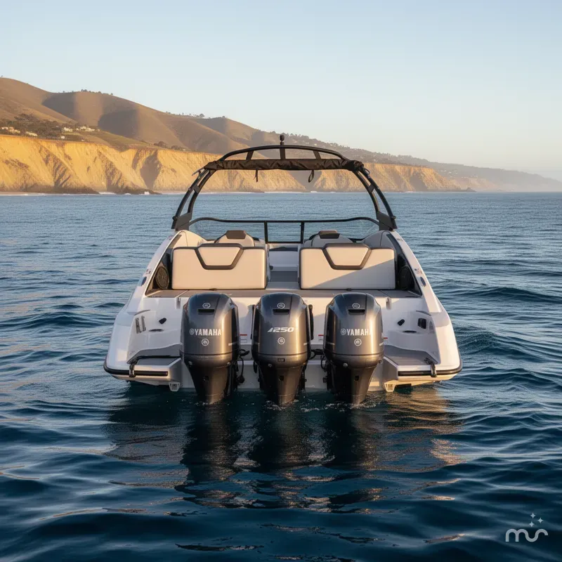 Slide: The Image of Yamaha AR250 w/ Twin 1.8L High output motors! 2025 - 2
