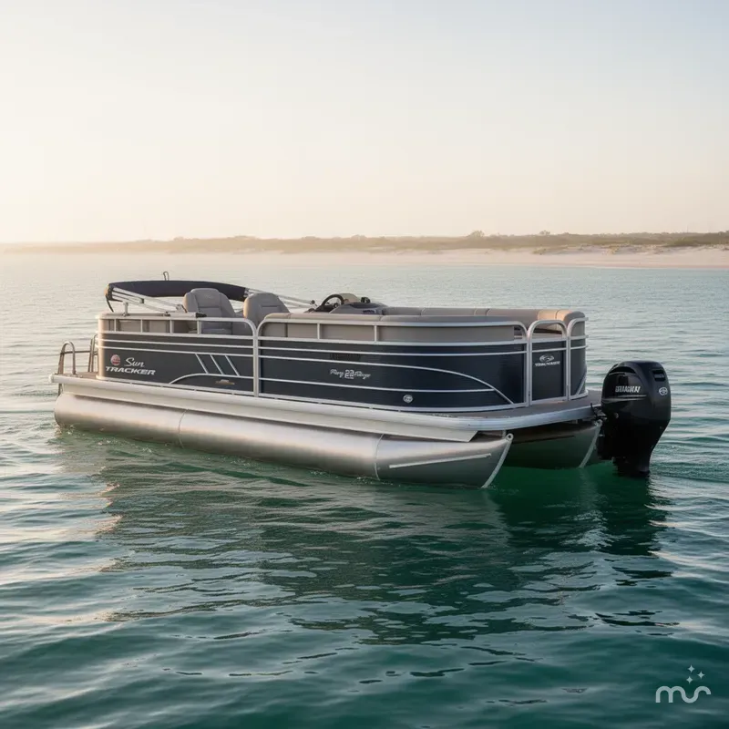Slide: The Image of Sun Tracker Party Barge 22 DLX 2023 - 0