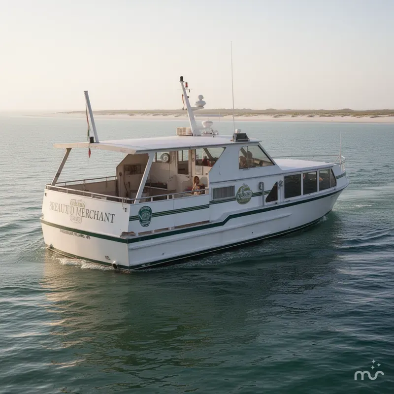 Slide: The Image of Breaux Brothers 49 COI Passenger Ferry 1987 - 0