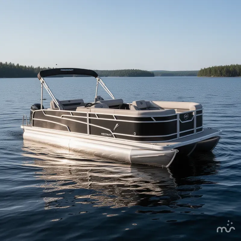 Slide: The Image of Princecraft Vectra 23 RL Swingback Dinette Pontoon & Mercury 4 2025 - 2