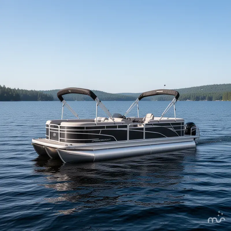 Slide: The Image of Princecraft Vectra 23 RL Swingback Dinette Pontoon & Mercury 4 2025 - 2