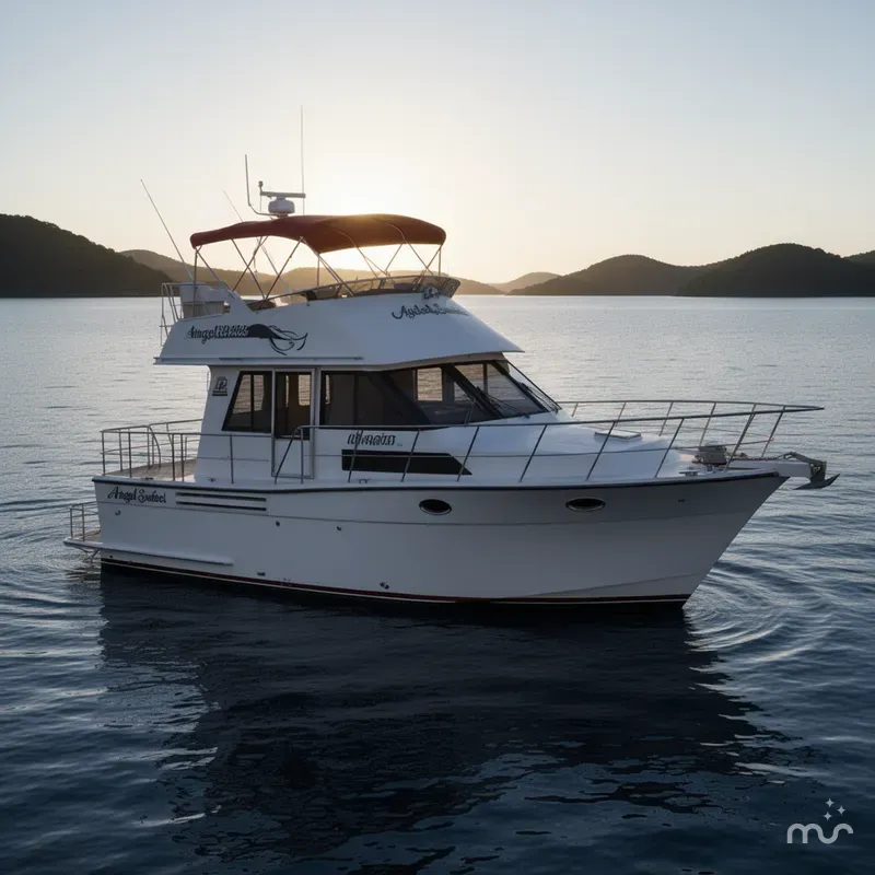 Slide: The Image of Angel Sundeck Aft Cabin Motor Yacht 1986 - 0