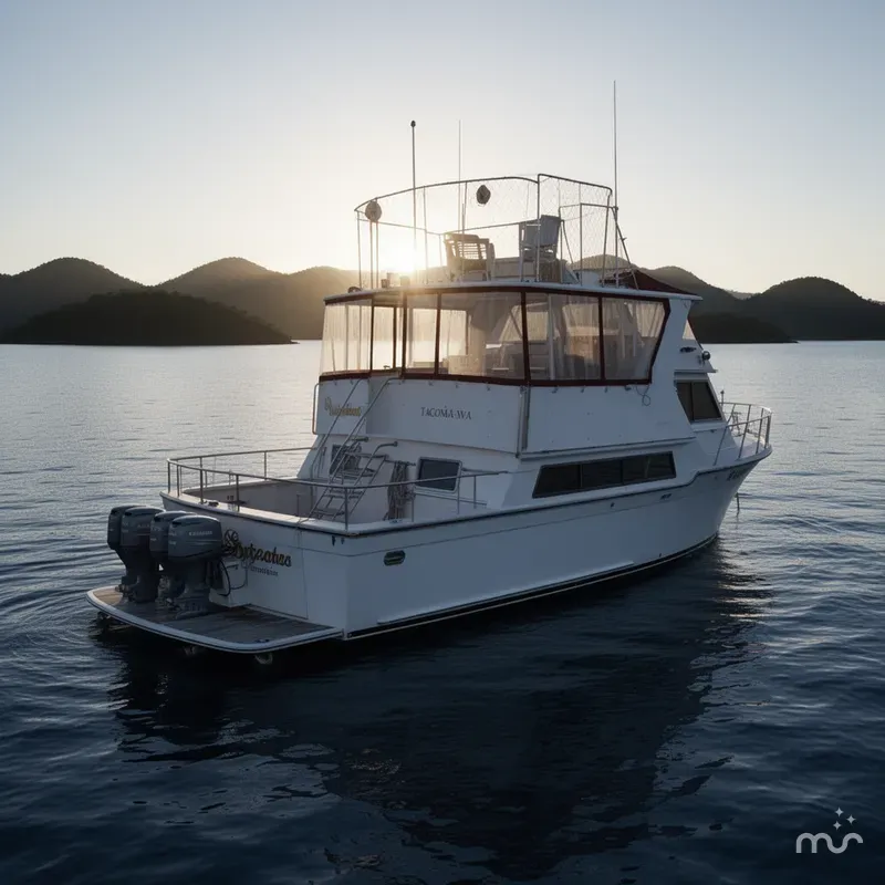 Slide: The Image of Angel Sundeck Aft Cabin Motor Yacht 1986 - 1